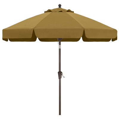 9’ Olefin Market Umbrella with Scalloped Valance and Tilt