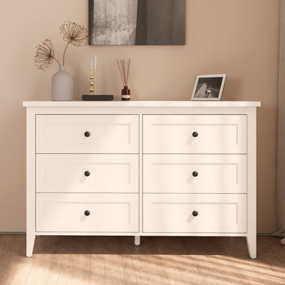 Commode double 6 tiroirs pour chambre Wilma