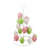 14.25" Pink White and Green Cut-Out Easter Egg Tree Tabletop Decor
