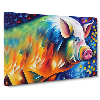 Pig Painting Vol.4 Abstract - Wrapped Canvas