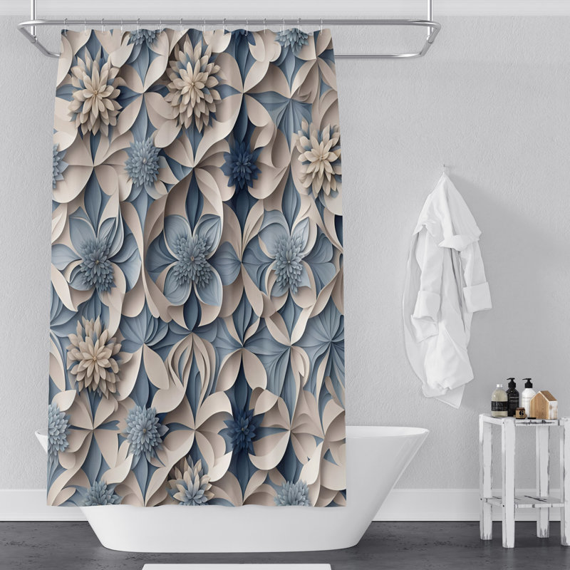 Rideau de douche Floral, H 72 po x l 70 po