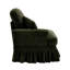 Chenille avec plis décoratifs détachables pour une variation de style, soutien du corps du dossier segmenté et configurable en tant que siège simple en chenille, avec dossier incurvé et dossier lombaire mobile