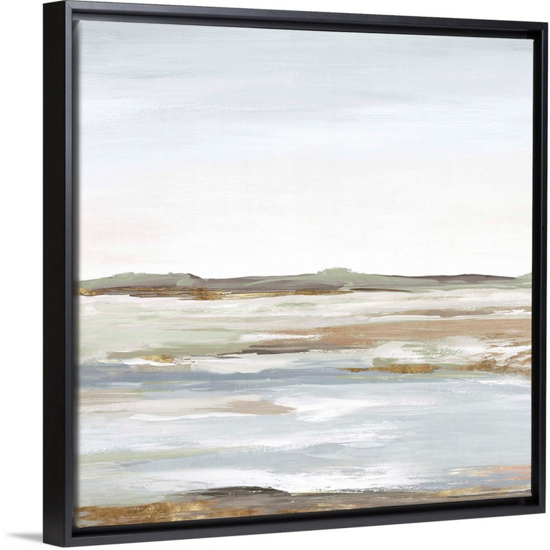 «Vastness I» par Eva Watts - reproduction d'art, H 26 po x l 26 po, Toile avec cadre photo, Noir