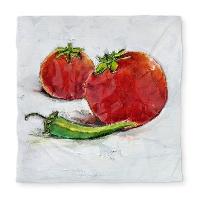 Tomatoes with jalapeño Duvet Cover | Modern Home Decor