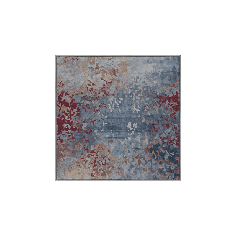 Tapis gris lavable à la machine, Carré 3 pi