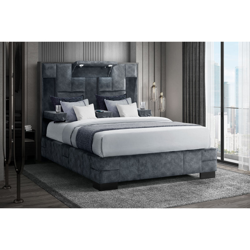 Oscar Bed, King, Dark Gray