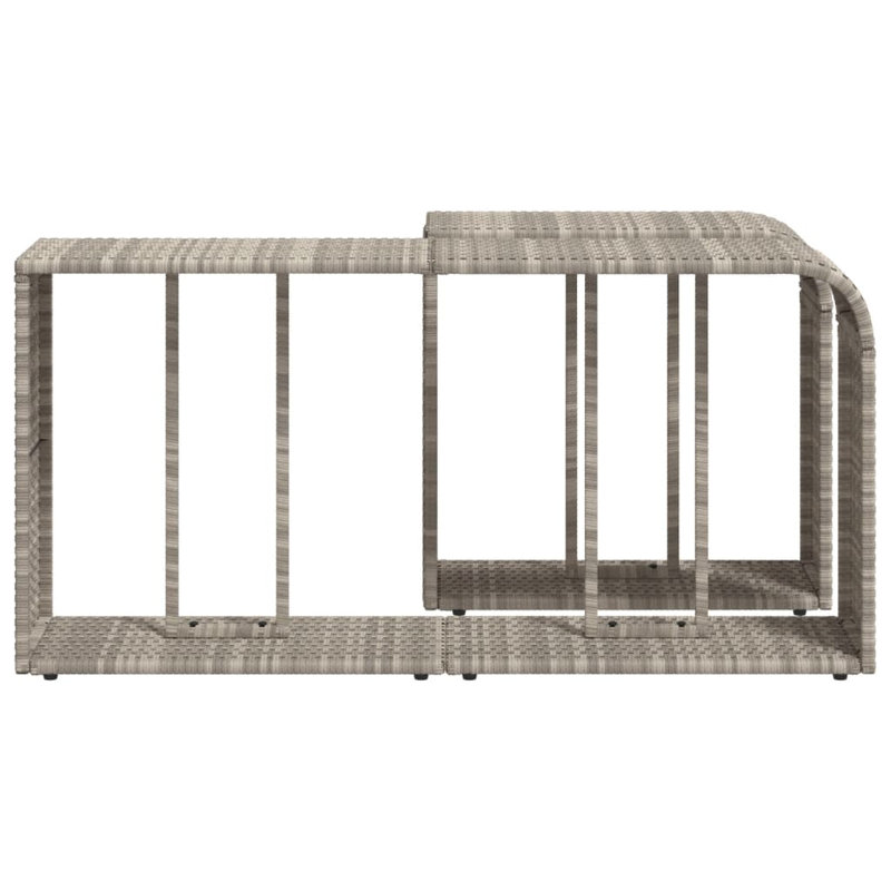 Vidaxl outdoor rattan set of two. Light gray poly rattan