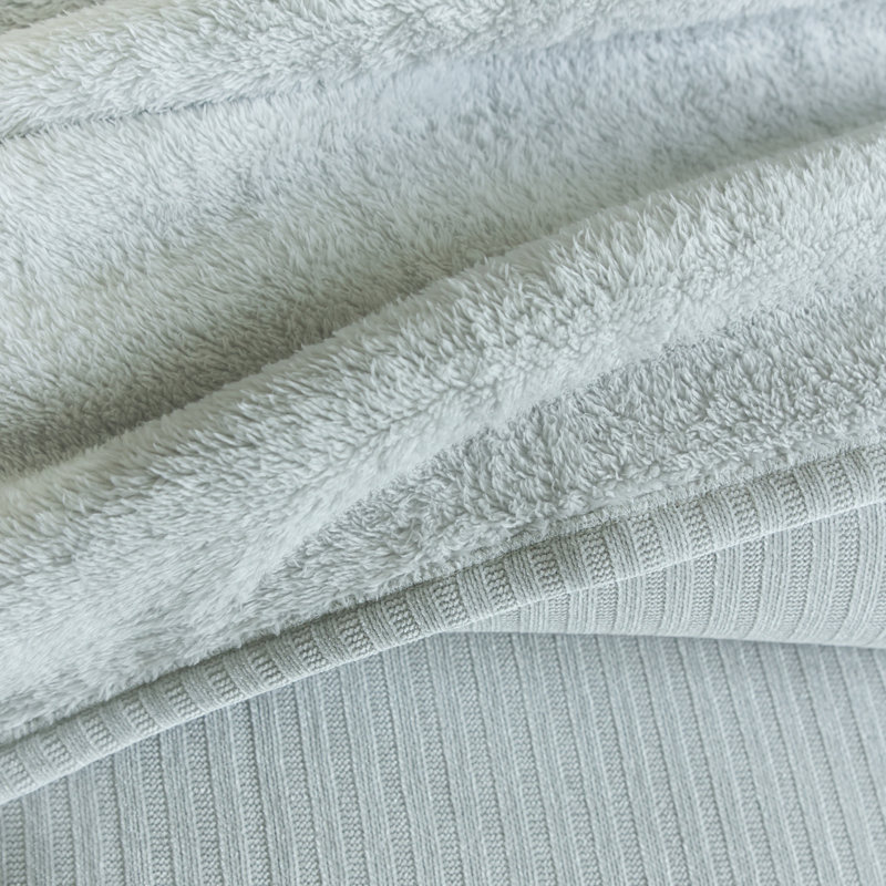 Couverture en sherpa chenille, Blanc