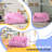 Qaba 2 in 1 Kids Sofa Chair, Toddler Couch with Glow in The Dark Cosmic Patten, Washable Cover, Fold Out Convertible Sofa to Lounger for Playroom Bedroom, Pink