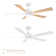 Bali Smart 5-Blade 52in Ceiling Fan 2700K-6000K CCT Selectable LED Light Kit with Remote Control and Hardware with Reversible Blades in Weathered Works With iOS or Android App