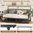 Twin Daybed with Trundle Bed, Bed Frame With  Charging Station,LED Lights And Storage Pockets-1800164161