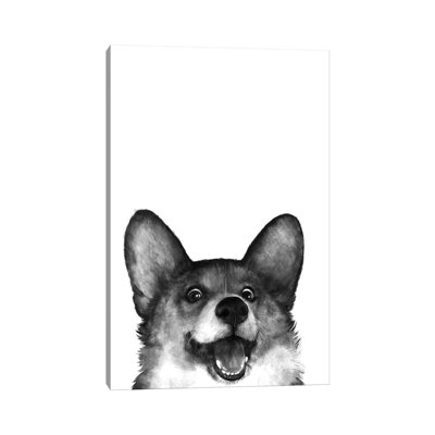 Corgi by Laura Graves - Wrapped Canvas Print