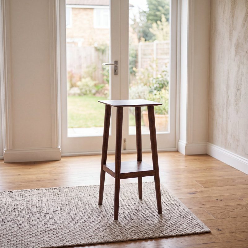 Breelle Solid Wood End Table, Walnut
