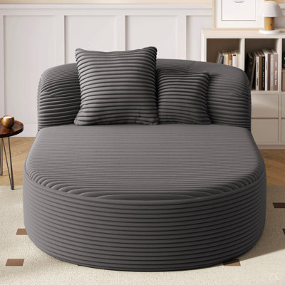 Canapé moderne sans méridienne 51,6 po avec deux coussins de soutien pour le salon