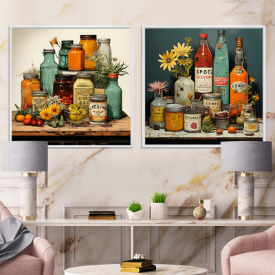 Modern Condiments Fusion - Ensemble de 2 condiments carrés