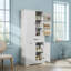 Garde-manger autoportant de 72 po de hauteur avec tiroir et tablette de porte, panier à linge inclinable, support de rangement, tablette réglable