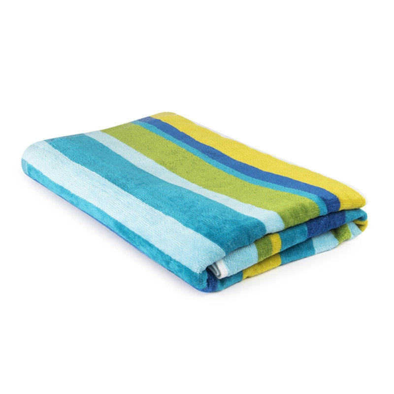 Evamaria Stripe Beach Towel Single, Blue