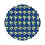 Xmas Ornament Vegan Leather Round Pebble Placemat-868402317