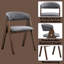 Confortable chaise d'appoint grise 2 - éblouissante finition noyer 2 chaises élégantes colorées