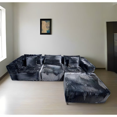 Canapé contemporain 3 places avec métrage