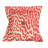 Raspberry Dot Buttons Cotton Reversible Throw Pillow