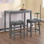 Ensemble de table bistro à hauteur de comptoir moderne 41,5 po avec tabourets sans port USB-17234524