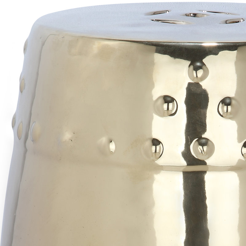Greylock Accent Stool, Gold