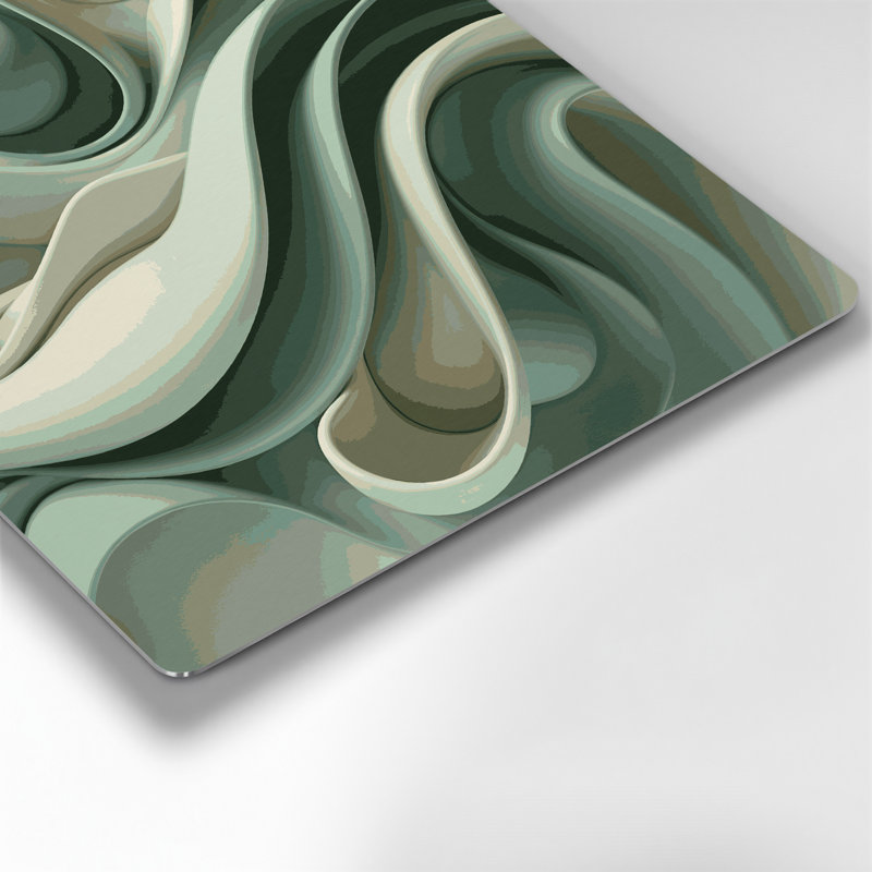 «Biomorphic Abstraction 13», art mural en métal vert