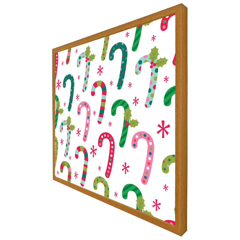Ulti Candy - 3 Piece Single Picture Frame Print, 31cm H x 31cm W x 4cm D, Oak