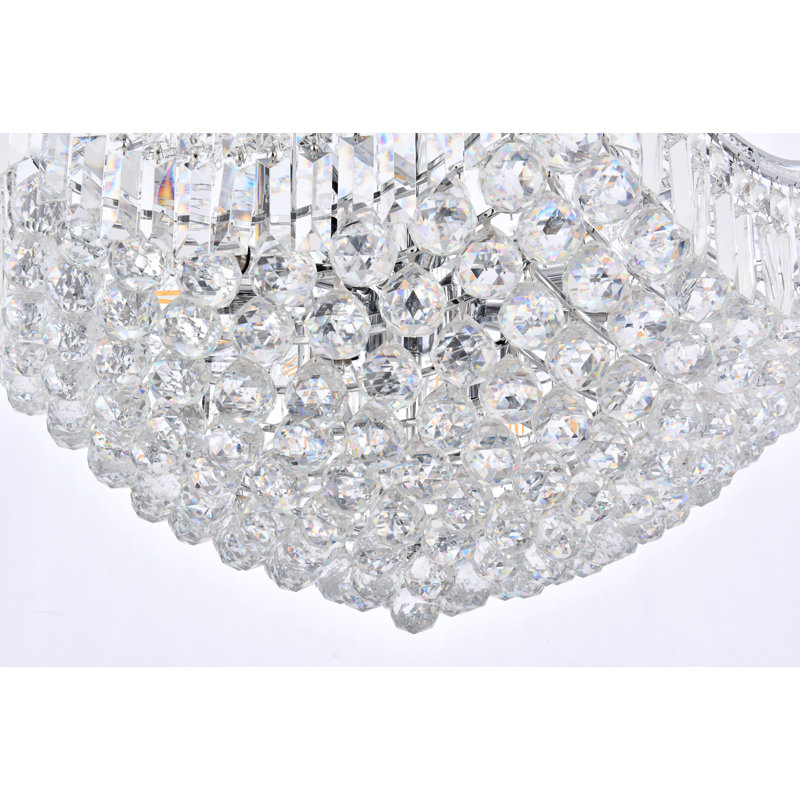 Eustacio 24 - Light Dimmable Tiered Chandelier, Chrome