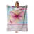 Couronne vichy papillon rose