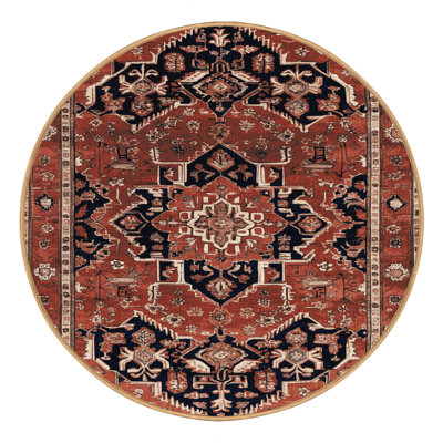 Machine Washable Persian Brown Area Rug
