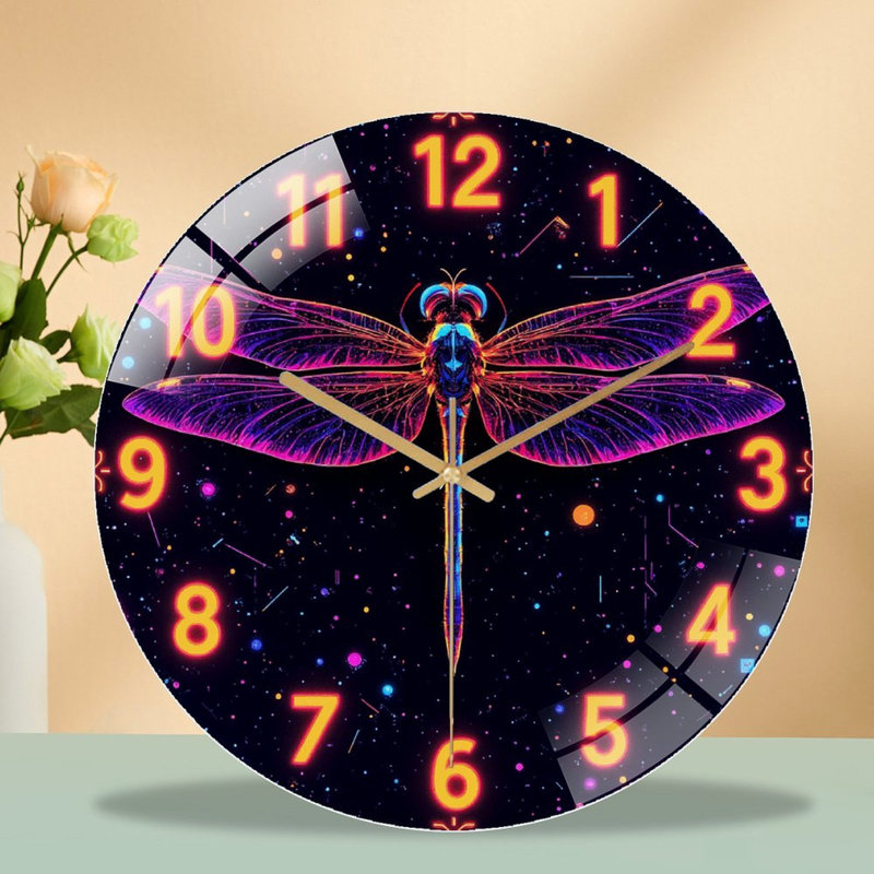 Horloge murale néon