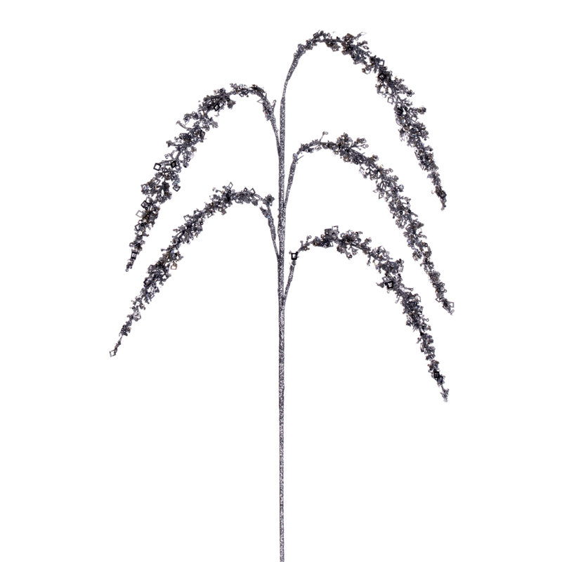 Vickerman 27" Glitter Setaria Spray, Silver