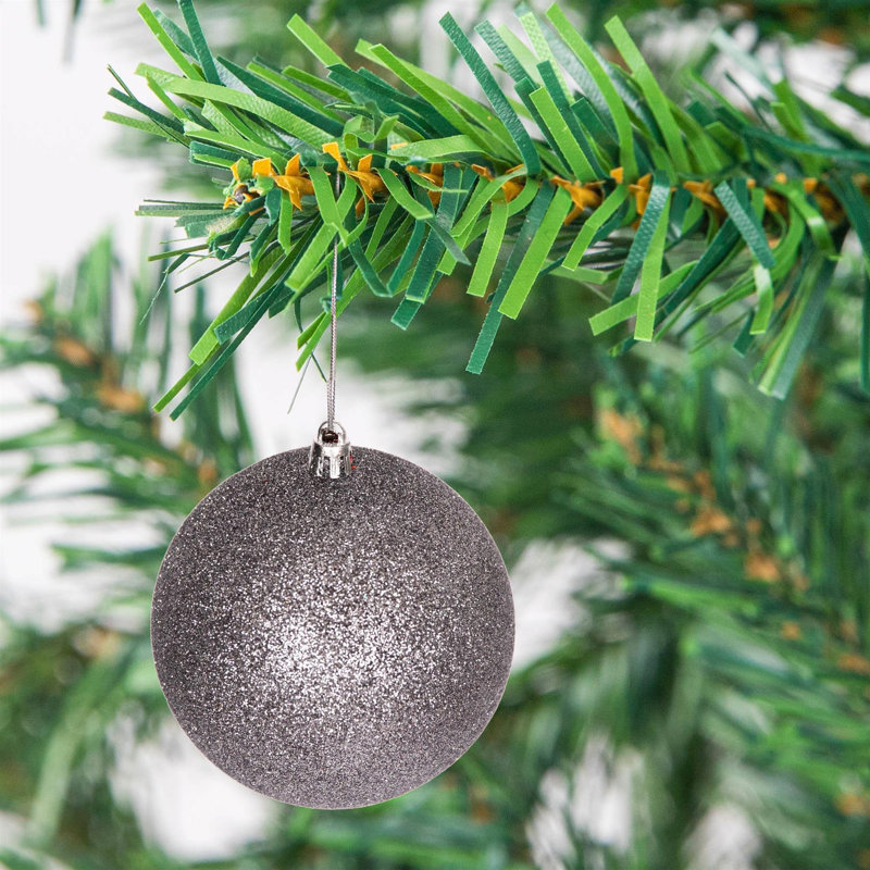 Polyvinyl Chloride (PVC) Bauble, 5cm H x 5cm W x 5cm D, Grey