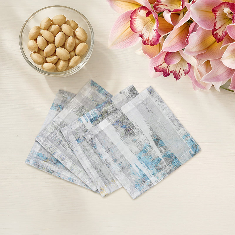 Birch Cotton Sateen Cocktail Napkins, Opulence