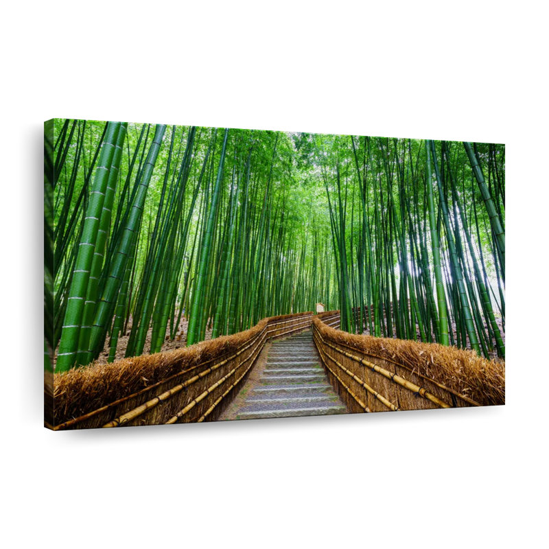 «Arashiyama Bamboo», reproduction sur toile, H 16 po x l 24 po x P 1,25 po