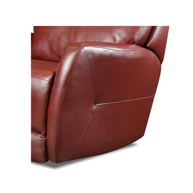 Esprit Leather Recliner, Red, Manual/Swivel