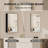 30'' H Recessed Or Surface Wall Mounted LED Mirror Cabinet With Mirror And Adjustable Shelves,Black Frame-1419490414-1419490412
