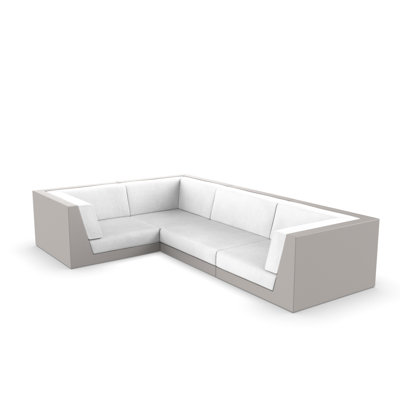 Canapé modulaire d'extérieur en forme de U avec coussins de 119,25 po Pixel