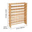 Support à vin modulaire empilable pour 72 bouteilles, support à vin autoportant à 8 niveaux, 8 niveaux, tablette de présentation robuste pour les vins, tablettes sans oscillation, assemblage facile pour la cuisine, la cave et le bar, naturel