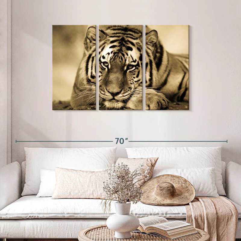 Tigre féroce III, H 28 po x l 45 po