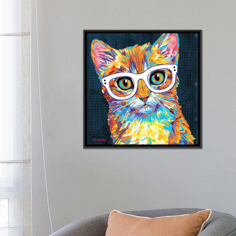 Shelly par P.D. Moreno - Reproduction d'art graphique sur toile tendue, H 26 po x l 26 po x P 1,5 po, Toile avec cadre noir