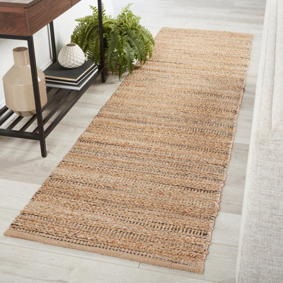 Tapis brun clair fait à la main Caroline