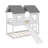 Twin-Over-Twin Bunk Bed In House Style With Slide And Window Elements