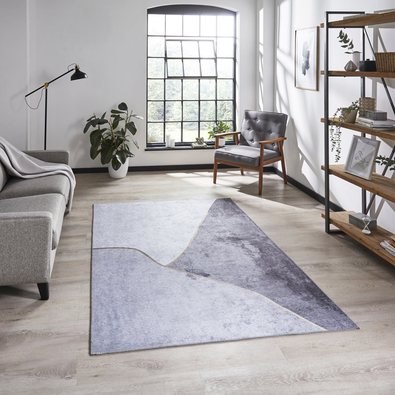 Scoggin area rug Printed Rectangle Grey/Gold, Rectangle 120 x 170cm