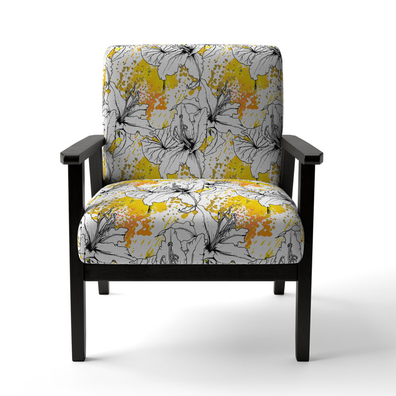 Fauteuil d'appoint rembourré noir et blanc