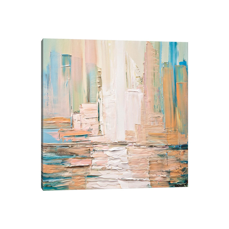 City Skyline 1 Piece Wrapped Canvas Painting, 30.48cm H x 30.48cm W x 1.91cm D