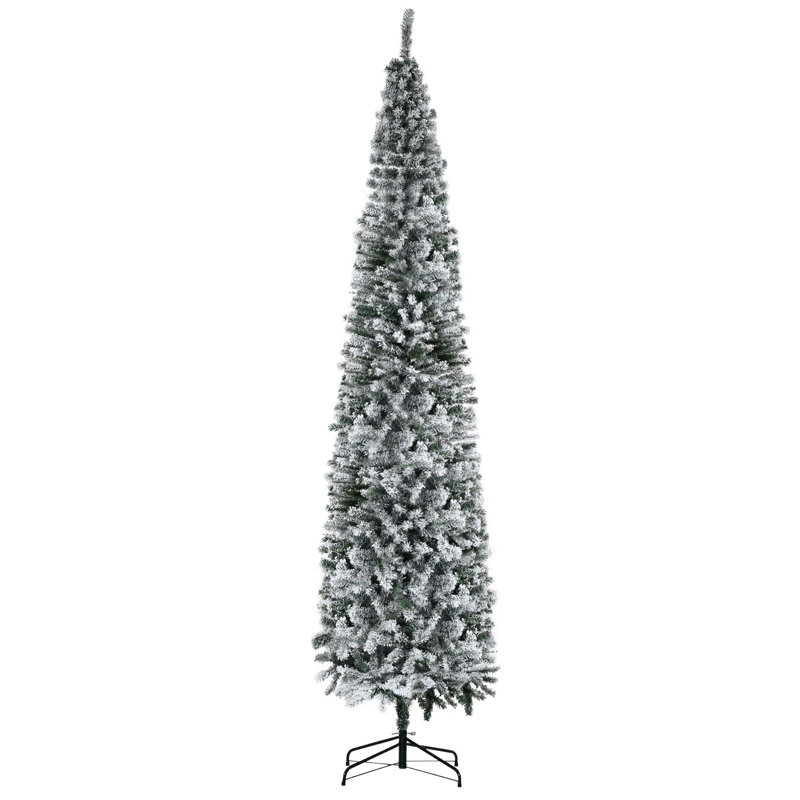 Arbre de Noël artificiel mince enneigé 9 pi avec 1014 pointes