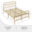 Lit plateforme classique en fer avec tête de lit et pied de lit-866018514-901025117
